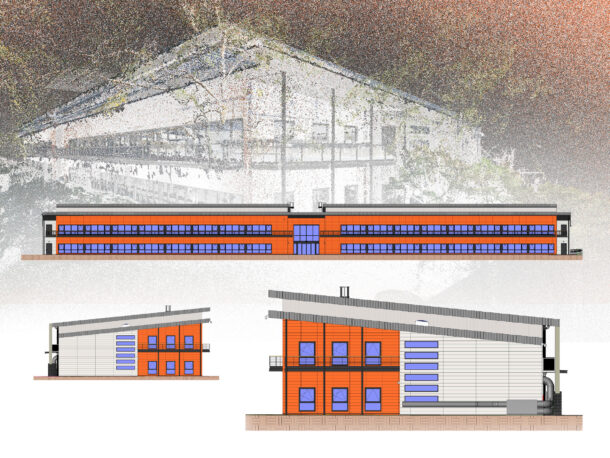 Plan 2D 3D représentation du bâtiment